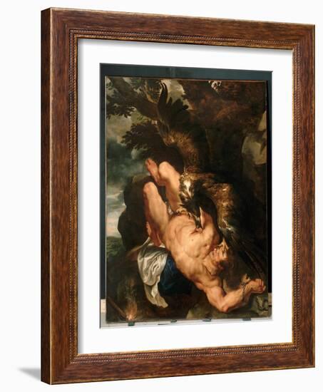 Prometheus Bound, C.1611-12 (Oil on Canvas)-Peter Paul Rubens-Framed Giclee Print