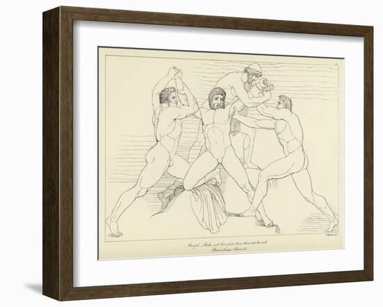 Prometheus Chained-John Flaxman-Framed Giclee Print