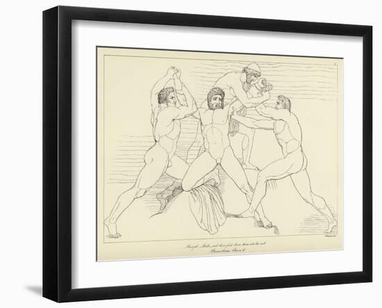 Prometheus Chained-John Flaxman-Framed Giclee Print