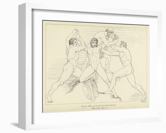 Prometheus Chained-John Flaxman-Framed Giclee Print