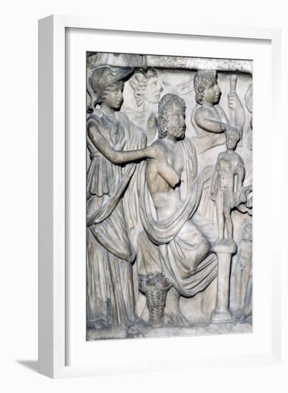 Prometheus creating the First Man, detail of Sarcophagus from Arles, France, c3rd-4th century-Unknown-Framed Giclee Print