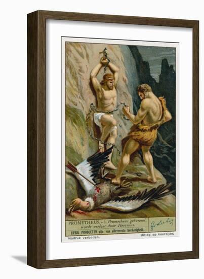 Prometheus Relaeased from His Chains by Hercules-null-Framed Premium Giclee Print
