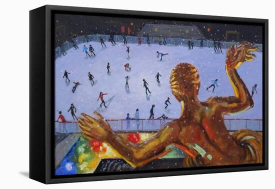 Prometheus , Rockefeller Ice Rink, New York, 2018-Andrew Macara-Framed Premier Image Canvas