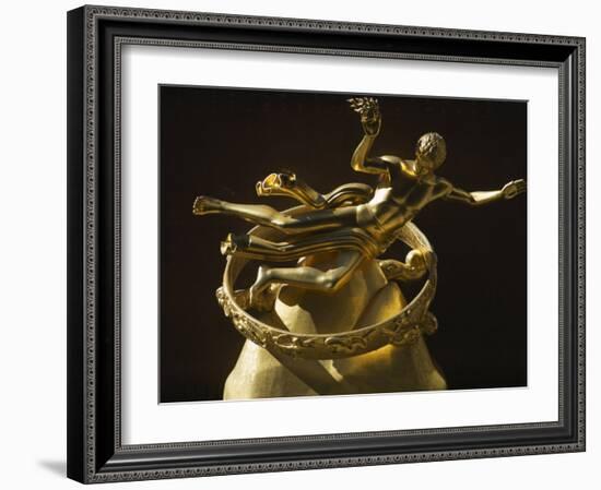 Prometheus Statue, Rockefeller Center, Manhattan, New York City, New York, USA-Amanda Hall-Framed Photographic Print