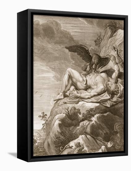 Prometheus Tortured by a Vulture, 1731 (Engraving)-Bernard Picart-Framed Premier Image Canvas