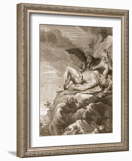 Prometheus Tortured by a Vulture, 1731 (Engraving)-Bernard Picart-Framed Giclee Print