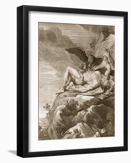 Prometheus Tortured by a Vulture, 1731 (Engraving)-Bernard Picart-Framed Giclee Print