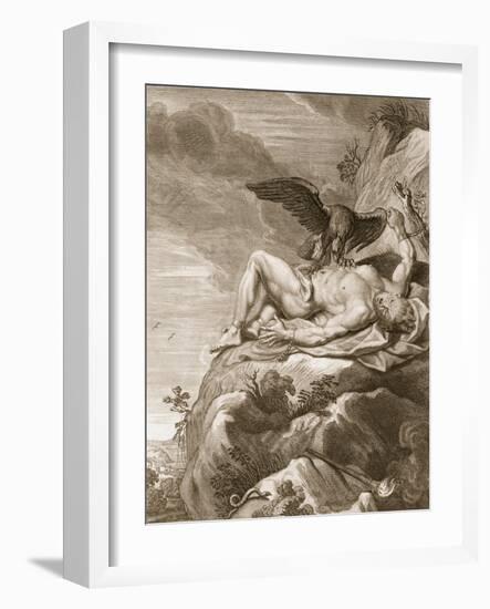 Prometheus Tortured by a Vulture, 1731 (Engraving)-Bernard Picart-Framed Giclee Print