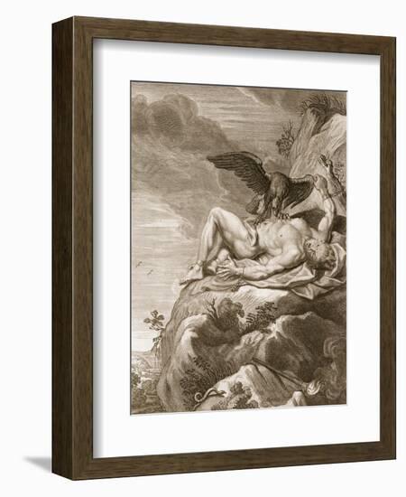 Prometheus Tortured by a Vulture, 1731 (Engraving)-Bernard Picart-Framed Giclee Print