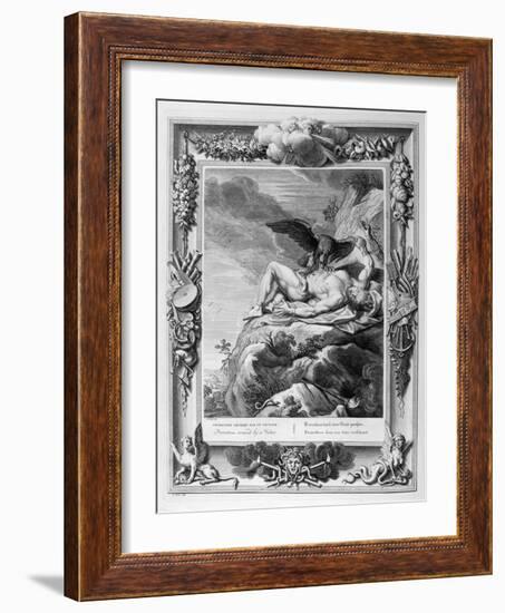 Prometheus Tortured by a Vulture, 1733-Bernard Picart-Framed Giclee Print