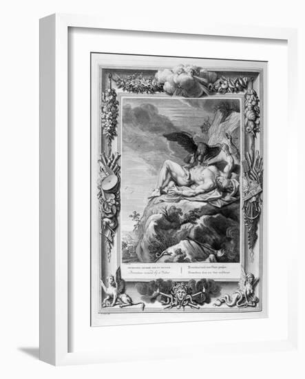 Prometheus Tortured by a Vulture, 1733-Bernard Picart-Framed Giclee Print