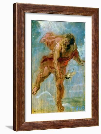 Prometheus with the Firebrand-Peter Paul Rubens-Framed Giclee Print