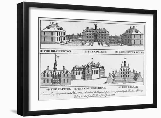 Prominent Buildings of Williamsburg-null-Framed Giclee Print