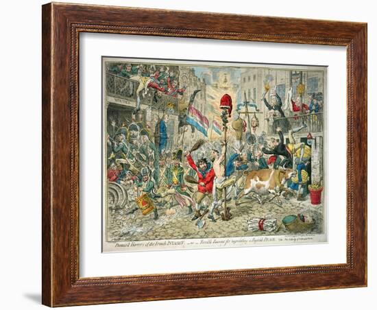 Promis'D Horrors of the French Invasion, Published by Hannah Humphrey, 1796-James Gillray-Framed Giclee Print