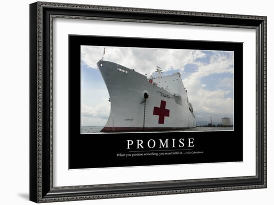 Promise: Inspirational Quote and Motivational Poster-null-Framed Photographic Print