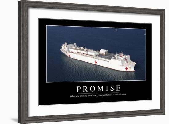 Promise: Inspirational Quote and Motivational Poster-null-Framed Photographic Print