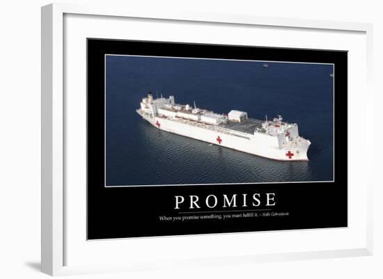 Promise: Inspirational Quote and Motivational Poster-null-Framed Photographic Print