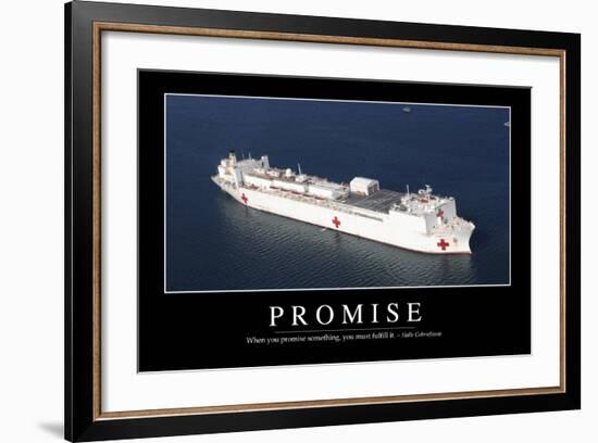 Promise: Inspirational Quote and Motivational Poster-null-Framed Photographic Print