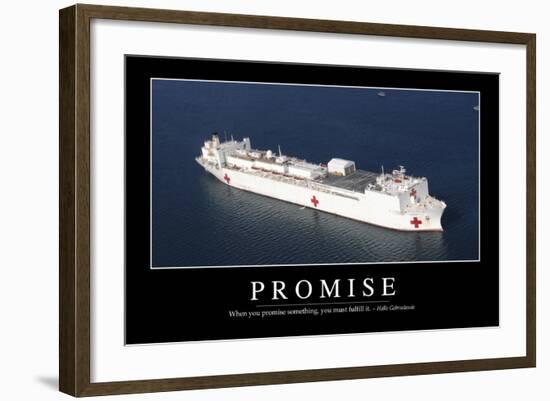 Promise: Inspirational Quote and Motivational Poster--Framed Photographic Print
