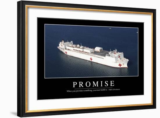 Promise: Inspirational Quote and Motivational Poster-null-Framed Photographic Print