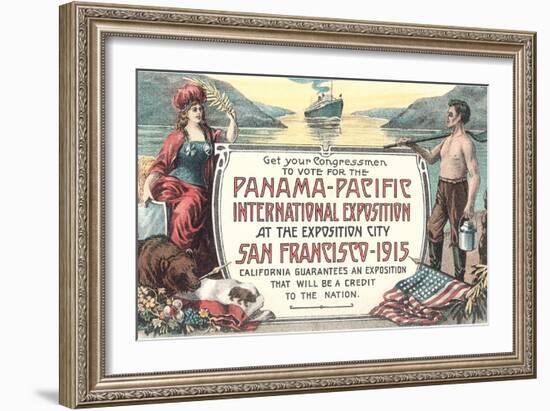 Promotion for Panama-Pacific Exposition, San Francisco, California-null-Framed Art Print