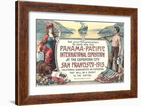 Promotion for Panama-Pacific Exposition, San Francisco, California-null-Framed Art Print