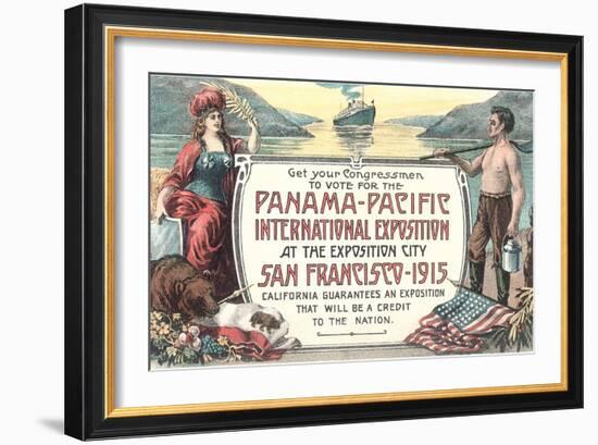 Promotion for Panama-Pacific Exposition, San Francisco, California-null-Framed Art Print