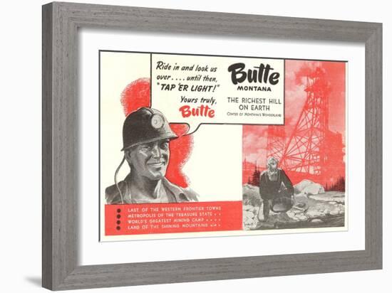 Promotion of Butte, Montana-null-Framed Art Print