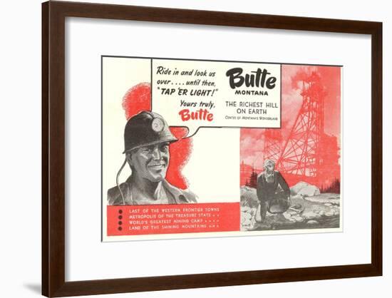 Promotion of Butte, Montana-null-Framed Art Print