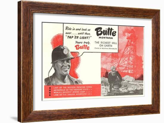 Promotion of Butte, Montana-null-Framed Art Print