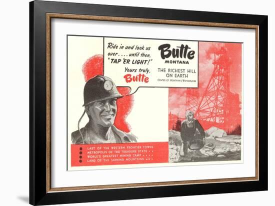 Promotion of Butte, Montana-null-Framed Art Print