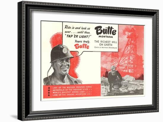 Promotion of Butte, Montana-null-Framed Art Print