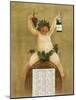 Promotional Calendar for Pfungst Freres Champagne, Illustrating Bacchus Seated on a Barrel-Jan van Beers-Mounted Giclee Print