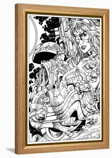 Promotional Drawing of Phaedra for the Malibu Series-Walter Simonson-Framed Stretched Canvas