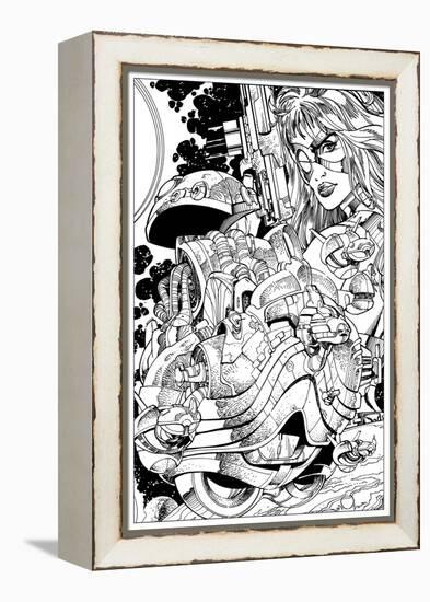 Promotional Drawing of Phaedra for the Malibu Series-Walter Simonson-Framed Stretched Canvas