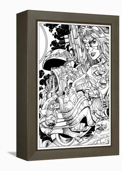 Promotional Drawing of Phaedra for the Malibu Series-Walter Simonson-Framed Stretched Canvas