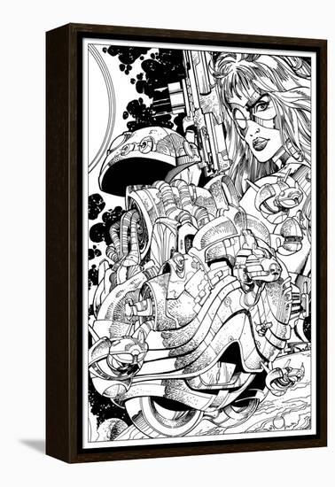 Promotional Drawing of Phaedra for the Malibu Series-Walter Simonson-Framed Stretched Canvas