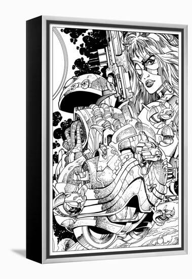 Promotional Drawing of Phaedra for the Malibu Series-Walter Simonson-Framed Stretched Canvas