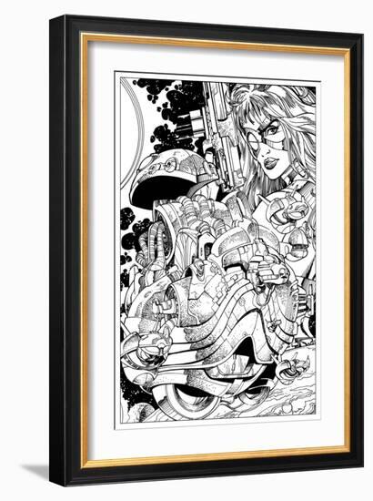 Promotional Drawing of Phaedra for the Malibu Series-Walter Simonson-Framed Premium Giclee Print