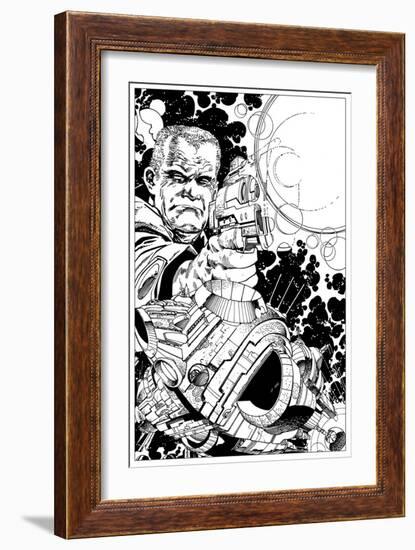 Promotional Drawing of Rojas for the Malibu Series-Walter Simonson-Framed Art Print