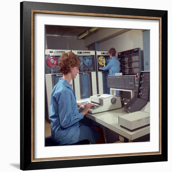 Promotional Photograph for the Ibm 1410-Heinz Zinram-Framed Photographic Print