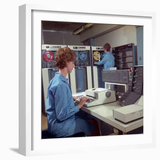 Promotional Photograph for the Ibm 1410-Heinz Zinram-Framed Photographic Print