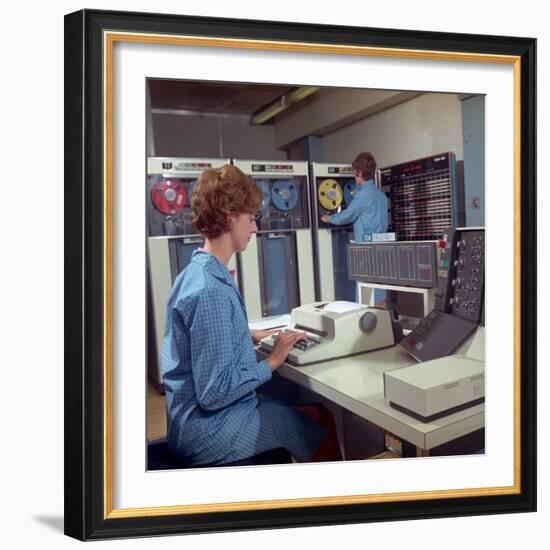 Promotional Photograph for the Ibm 1410-Heinz Zinram-Framed Photographic Print