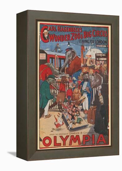 Promotional Poster for Carl Hagenbeck's Wonder Zoo and Big Circus at Olympia-null-Framed Premier Image Canvas