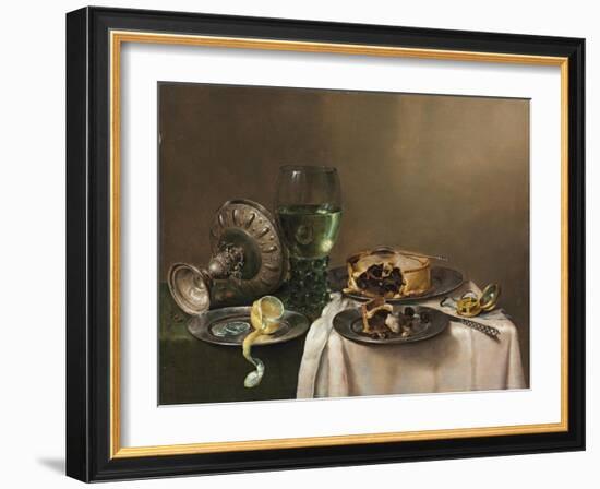 Pronk Still Life, with a Roemer, an Upturned Silver Tazza, a Half-Peeled Lemon on a Pewter Plate,…-Willem Claesz. Heda-Framed Giclee Print