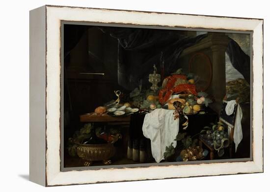 Pronk Still Life with Fruit, Oyters, and Lobsters, C. 1640-Andries Benedetti-Framed Premier Image Canvas