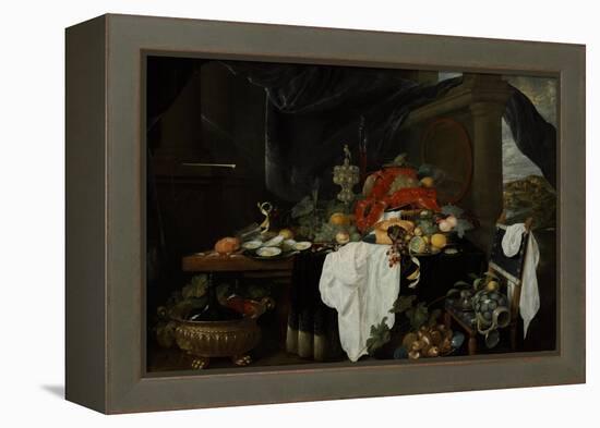 Pronk Still Life with Fruit, Oyters, and Lobsters, C. 1640-Andries Benedetti-Framed Premier Image Canvas