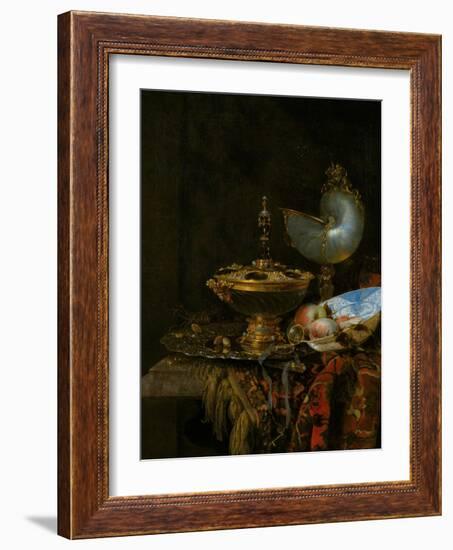 Pronkstilleven  Nature Morte Au Bol Holbein, Gobelet De Nautile, Coupe Et Saladier (Pronk Still Li-Willem Kalf-Framed Giclee Print