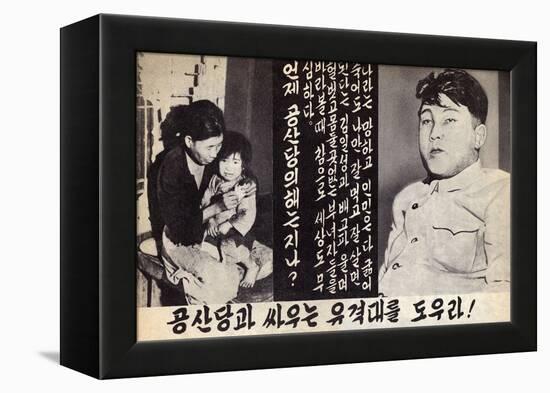 Propaganda Leaflet Distributed by United Nations Forces Lead by U.S. During the Korean War, 1950-53-null-Framed Stretched Canvas