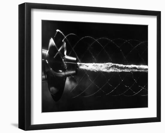 Propellar Turbalance Photographed in Stroboscopic Light as Water Passes the Torpedo-null-Framed Photographic Print